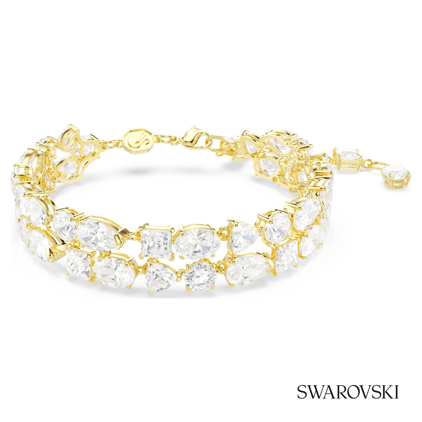 Swarovski Mesmera bracelet, Mixed cuts, White, 18K gold – item 5743827 image 5