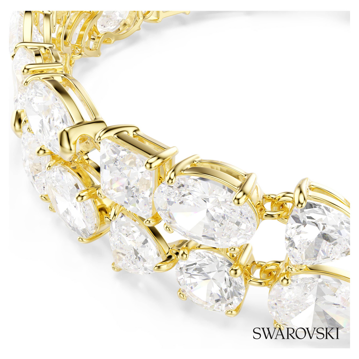 Swarovski Mesmera bracelet, Mixed cuts, White, 18K gold – item 5743827 image 2
