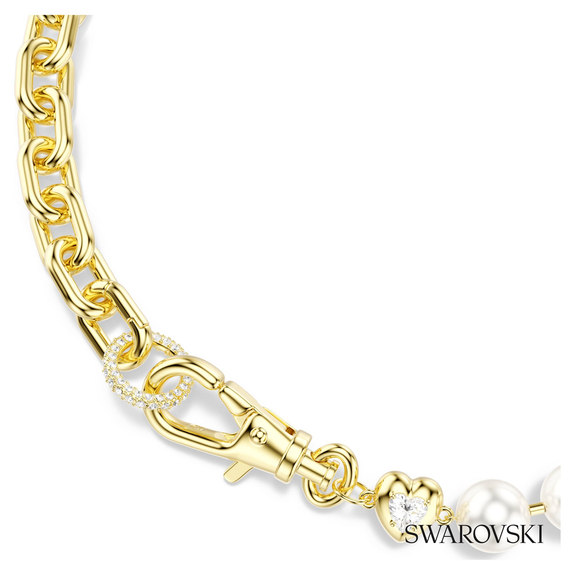 Swarovski Idyllia necklace, Crystal pearl, White, 18K gold – item 5743993 image 2