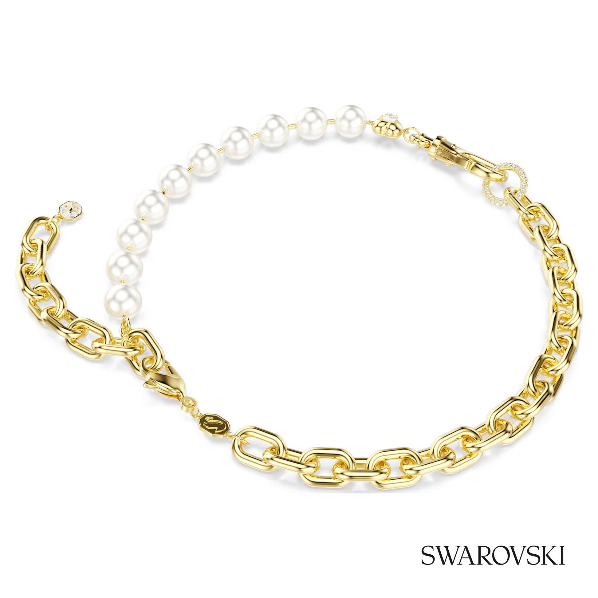 Swarovski Idyllia necklace, Crystal pearl, White, 18K gold – item 5743993 image 4