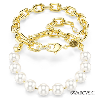 Swarovski Idyllia necklace, Crystal pearl, White, 18K gold – item 5743993 image 5