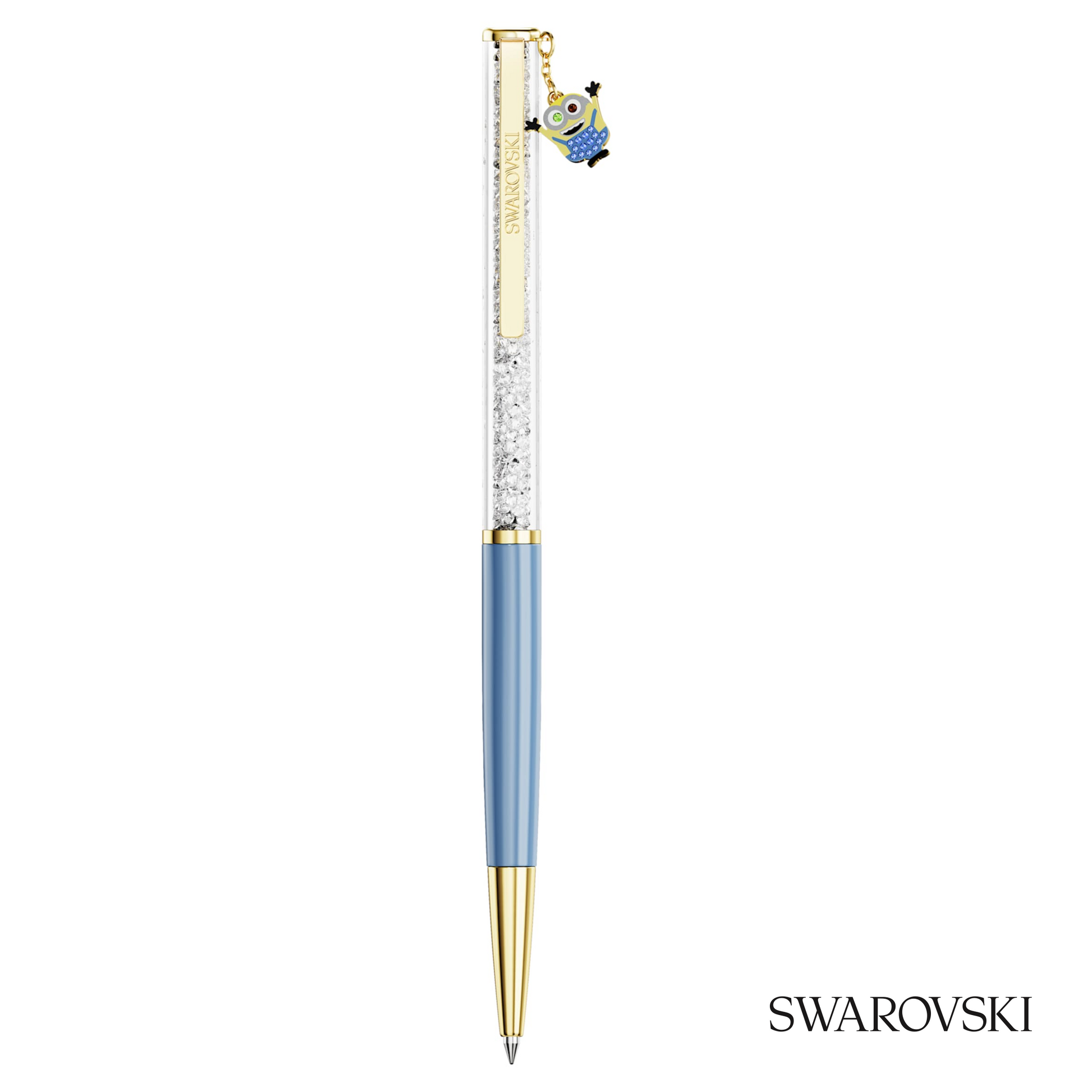 Swarovski Crystalline Ballpoint Pen, Minions, Crystals / Gold Tone Plated / Lacquered