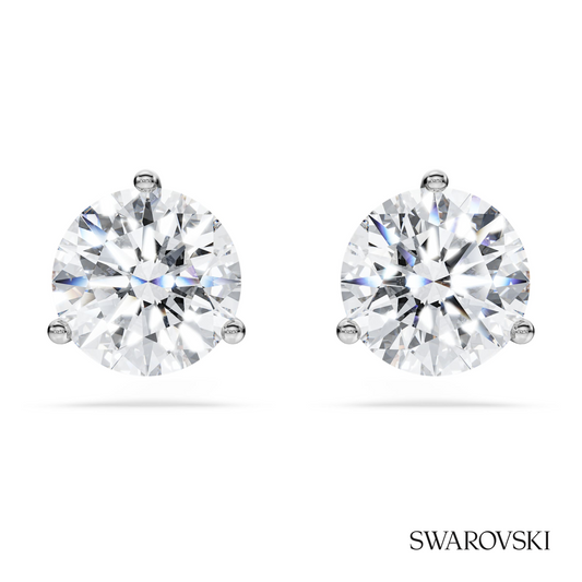 Eternity stud earrings, Lab-grown diamonds 2.0 ct tw, Round shape, 14K white gold – item 5744254
