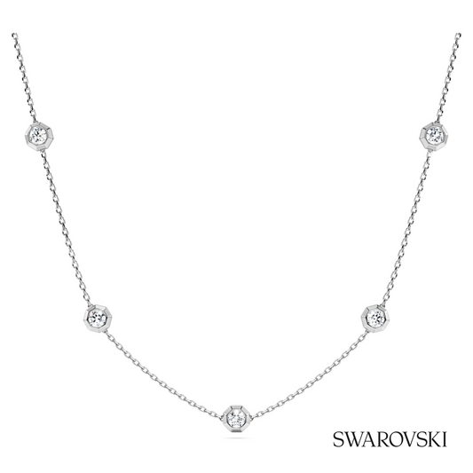 Octagon necklace, Lab-grown diamonds 0.7 ct tw, Round shape, Sterling silver – item 5744556