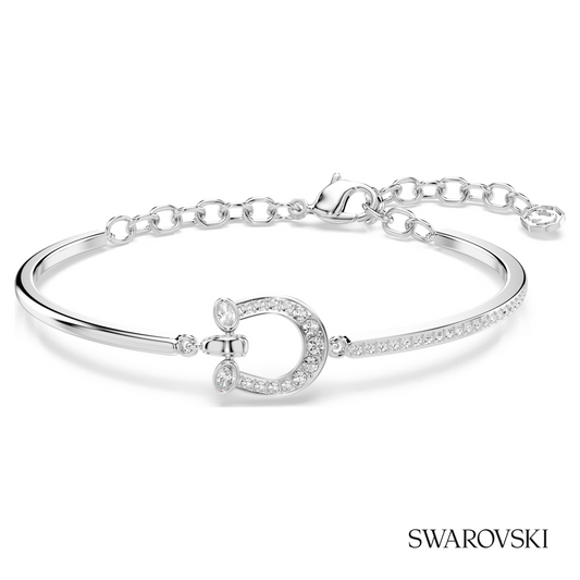 Symbolica bracelet, Pave, Horse shoe, White, Rhodium plated – item 5746220