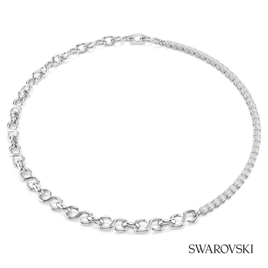 Swarovski Matrix necklace, S-shape, Round cut, White – item 5747732