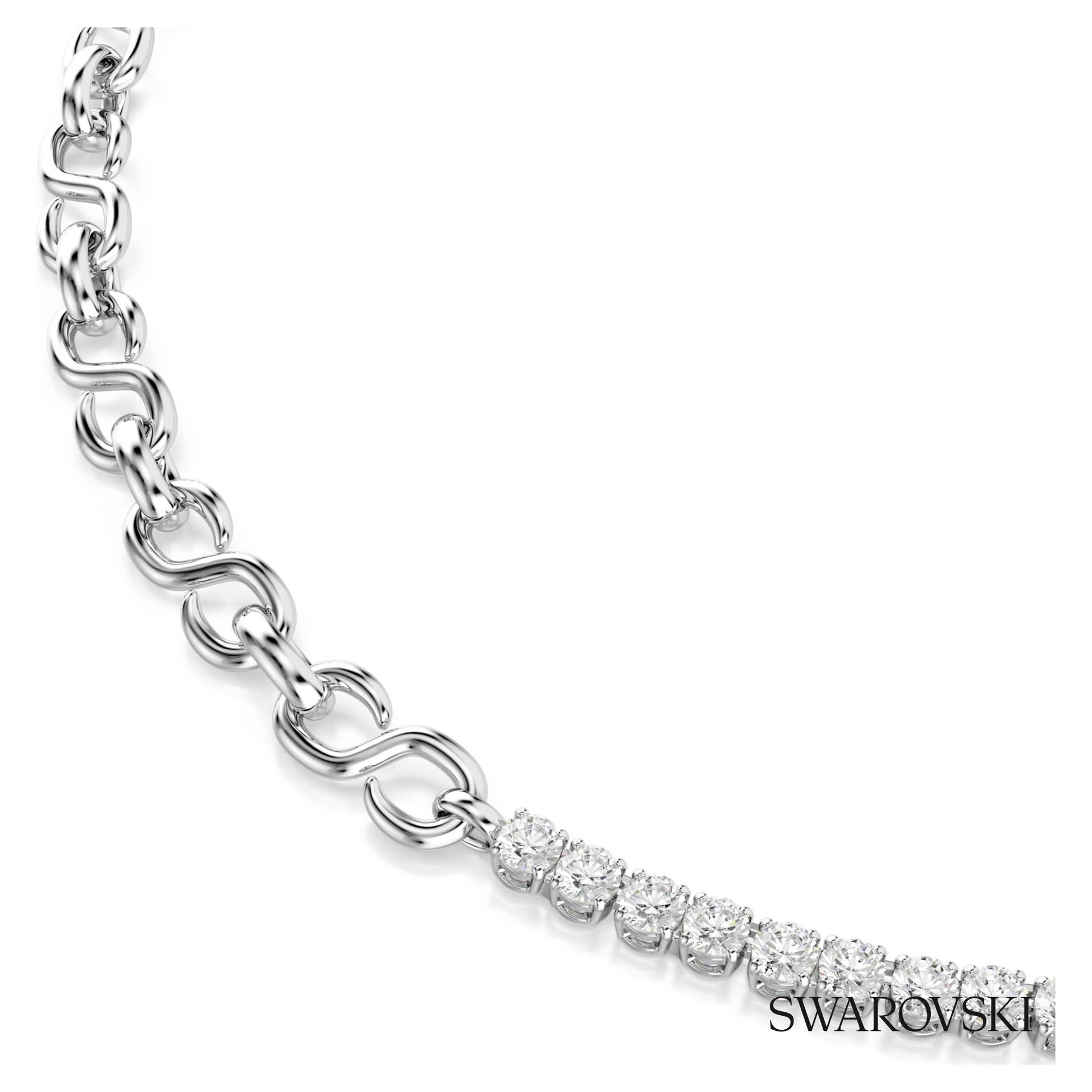 Swarovski Matrix necklace, S-shape, Round cut, White – item 5747732 image 2