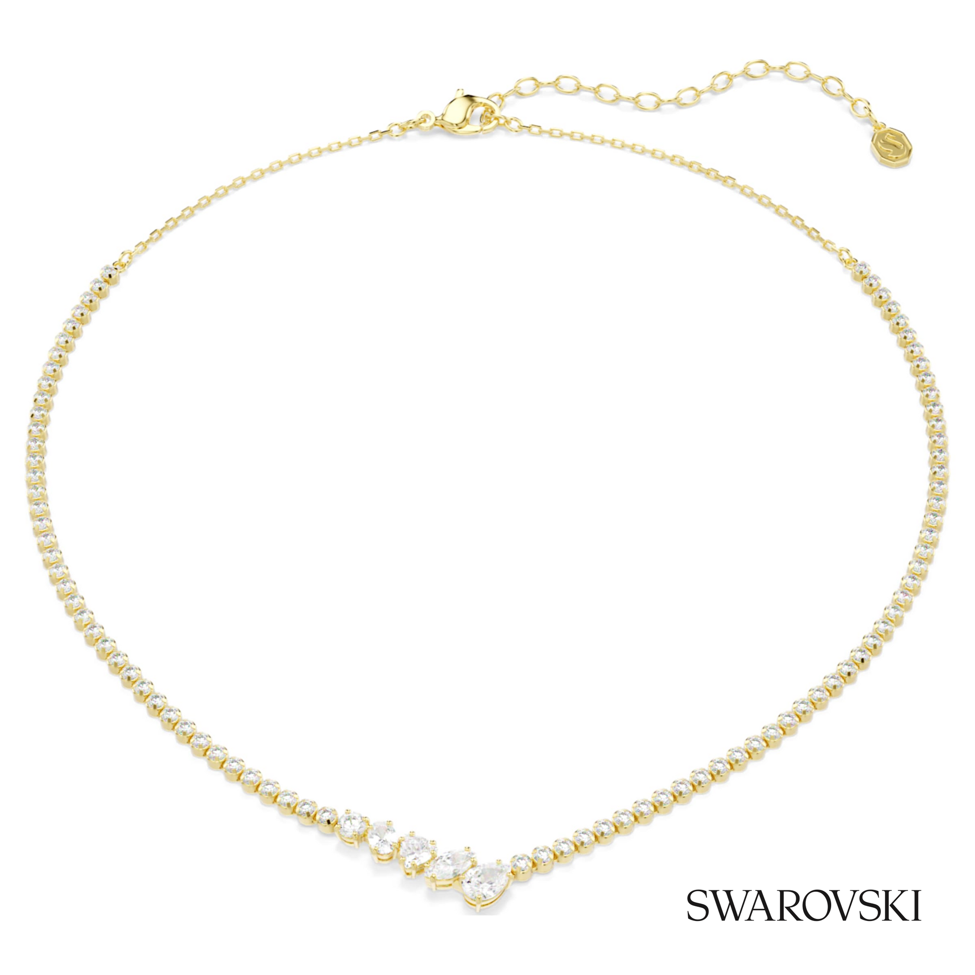 Swarovski Mesmera necklace, Mixed cuts, White, 18K gold – item 5747931 image 5