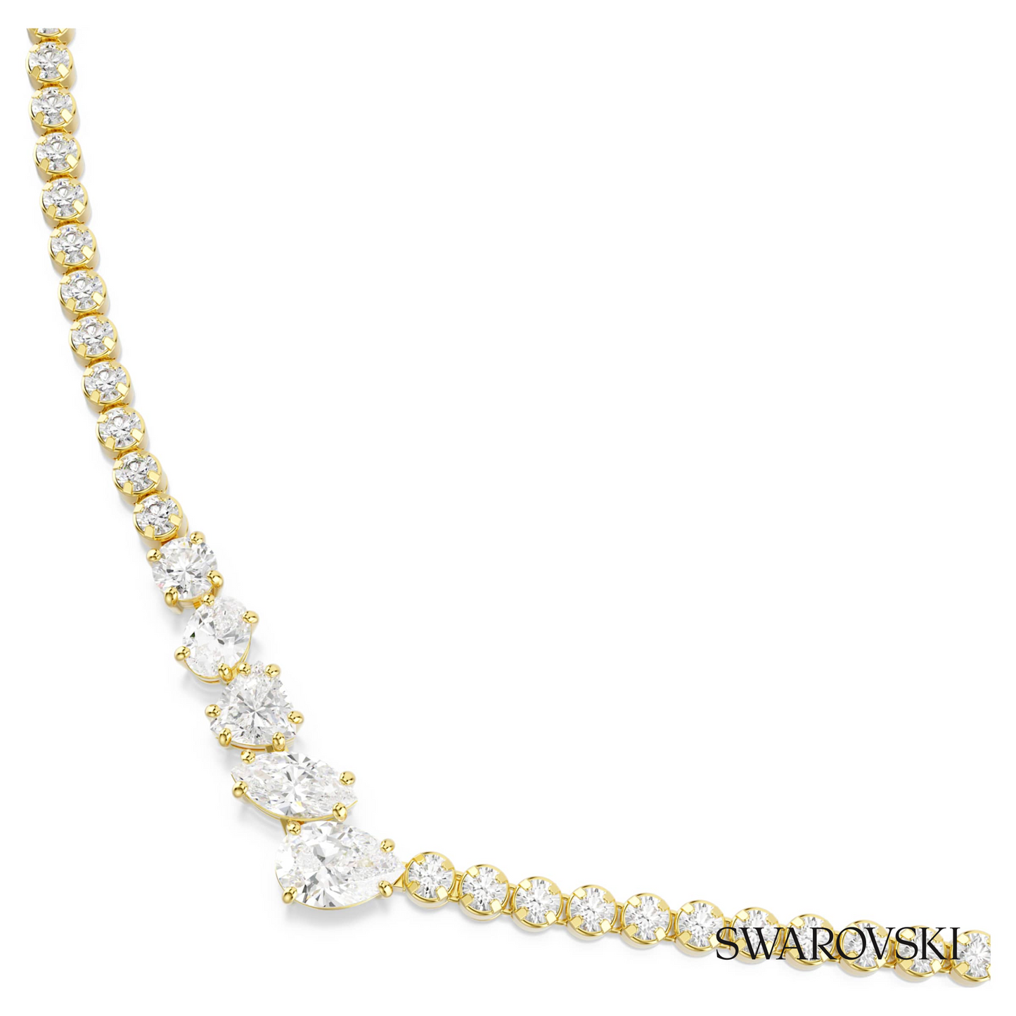 Swarovski Mesmera necklace, Mixed cuts, White, 18K gold – item 5747931 image 2