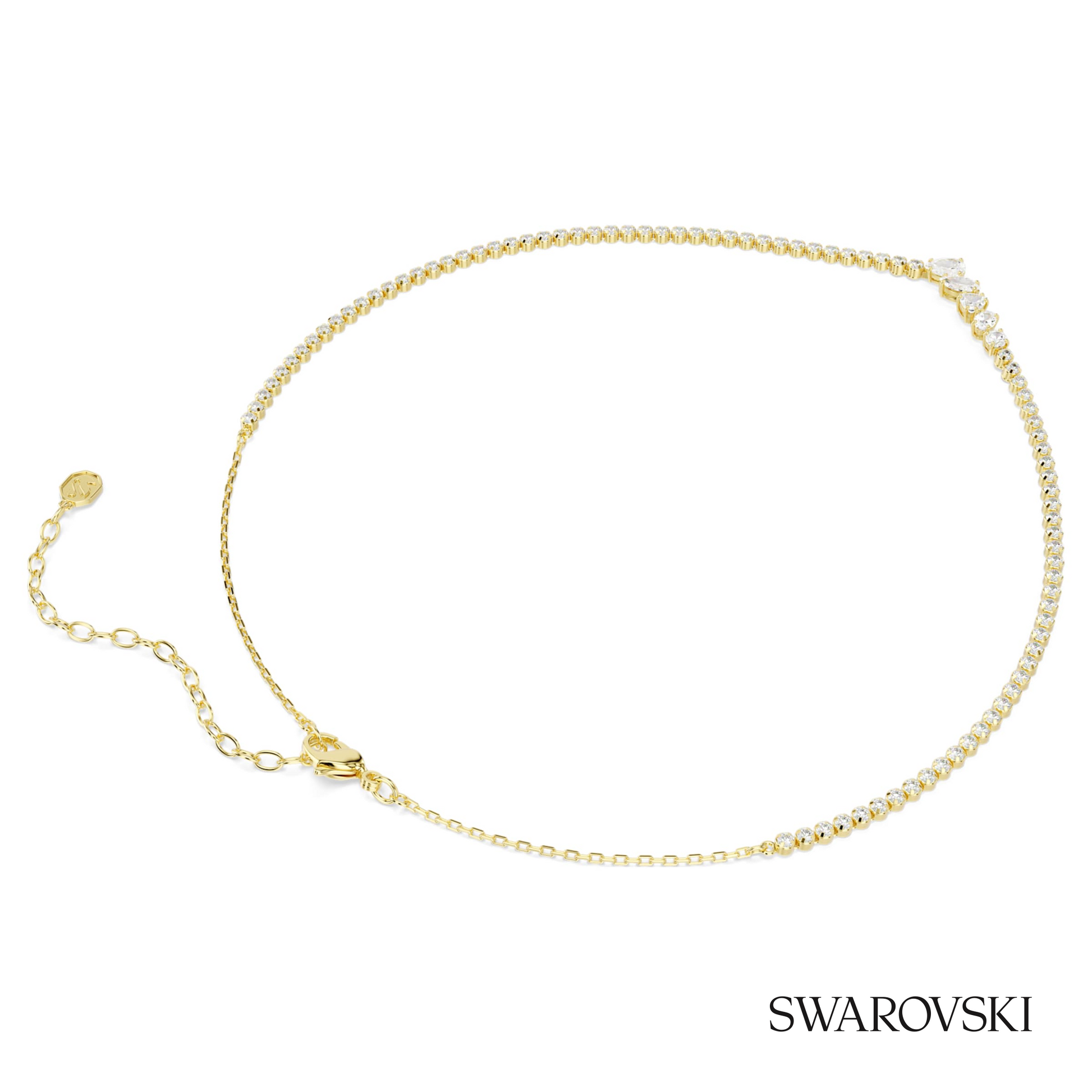 Swarovski Mesmera necklace, Mixed cuts, White, 18K gold – item 5747931 image 4