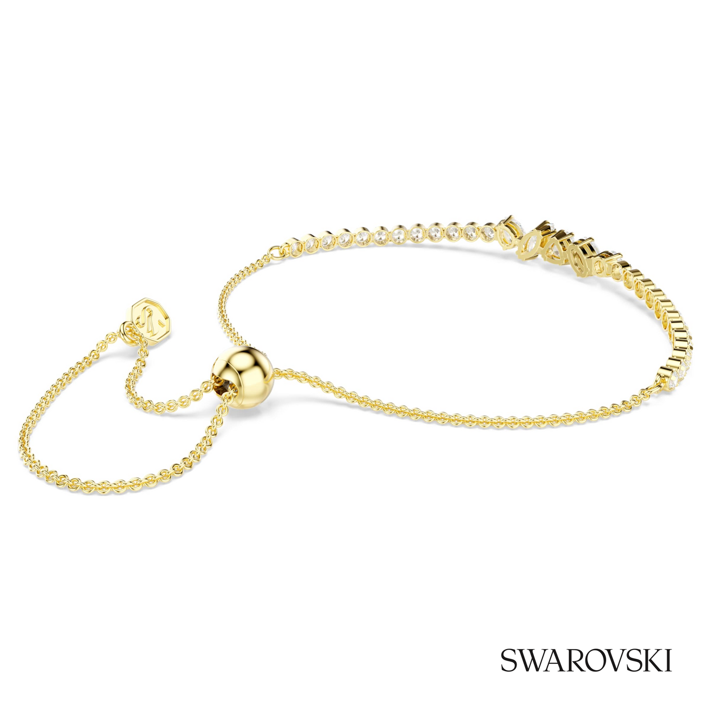 Swarovski Mesmera bracelet, Mixed cuts, White, 18K gold – item 5747939 image 4