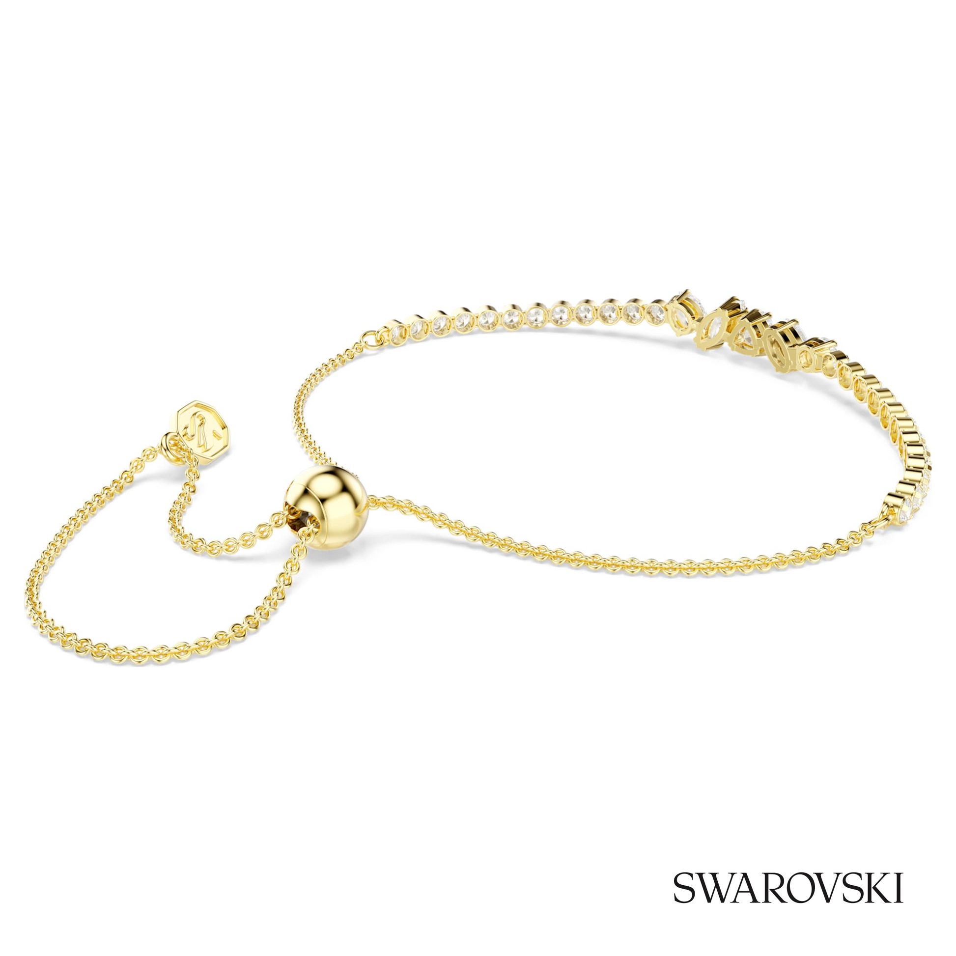 Swarovski Mesmera bracelet, Mixed cuts, White, 18K gold – item 5747939 image 4
