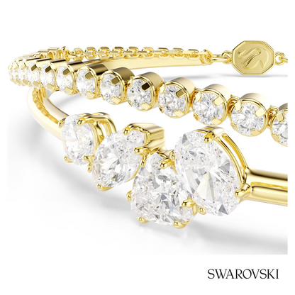 Swarovski Mesmera bracelet, Mixed cuts, White, 18K gold – item 5747953 image 2
