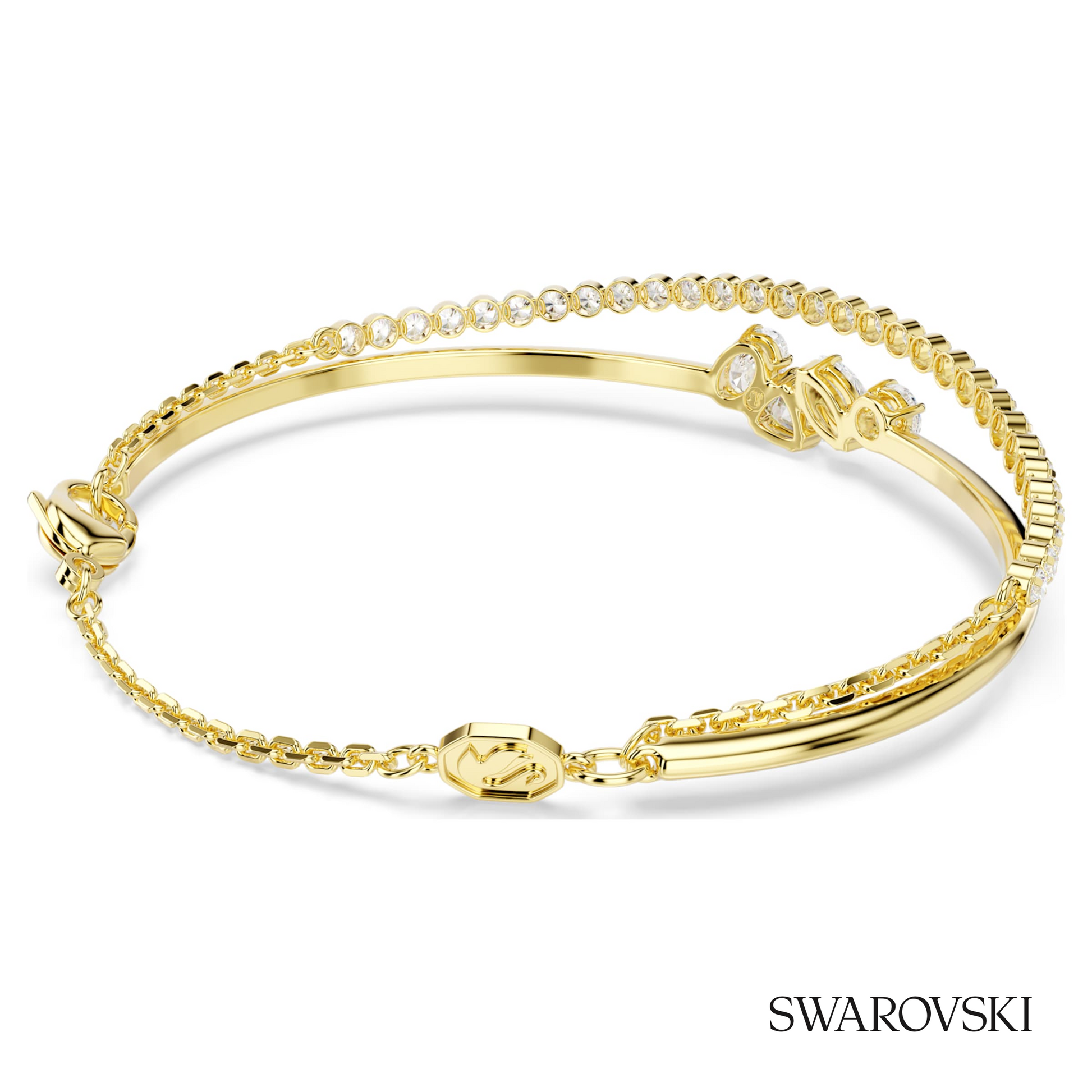 Swarovski Mesmera bracelet, Mixed cuts, White, 18K gold – item 5747953 image 4