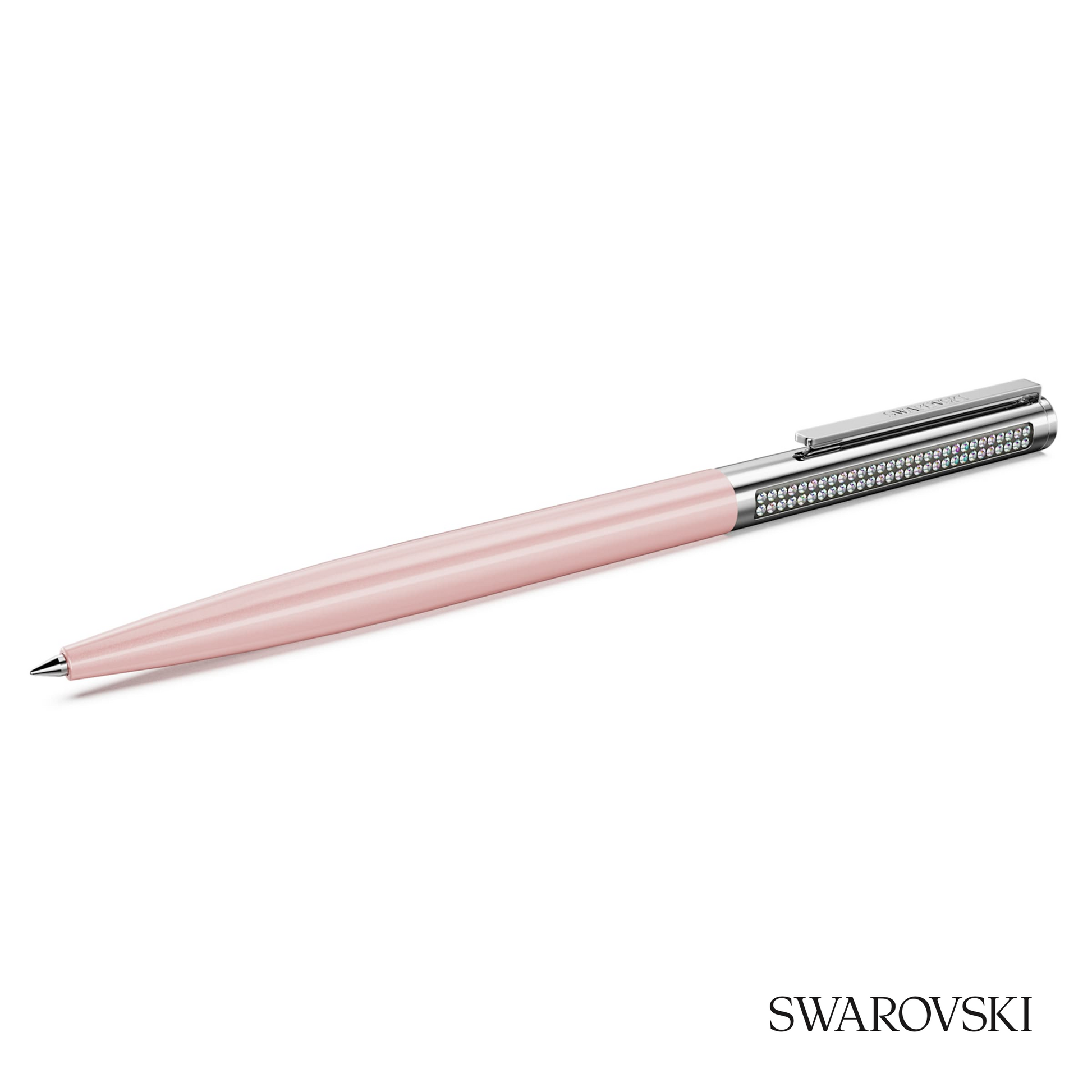 Swarovski Matrix Tennis Ballpoint Pen, Pink Lacquered, Crystals / Chrome Plated / Lacquered