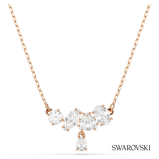 Mesmera necklace, Mixed cuts, White, 18K rose gold finish – item 5747996