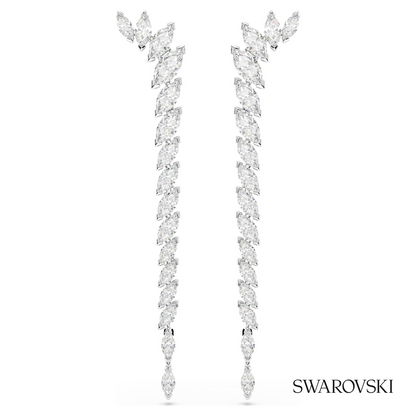 Swarovski Mesmera earrings, Marquise cut, White, Rhodium – item 5748006 image 5