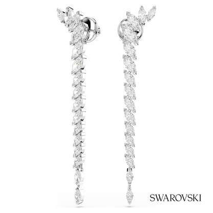 Swarovski Mesmera earrings, Marquise cut, White, Rhodium – item 5748006 image 2