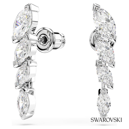 Swarovski Mesmera earrings, Marquise cut, White, Rhodium – item 5748007 image 2