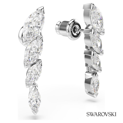 Swarovski Mesmera earrings, Marquise cut, White, Rhodium – item 5748007 image 3
