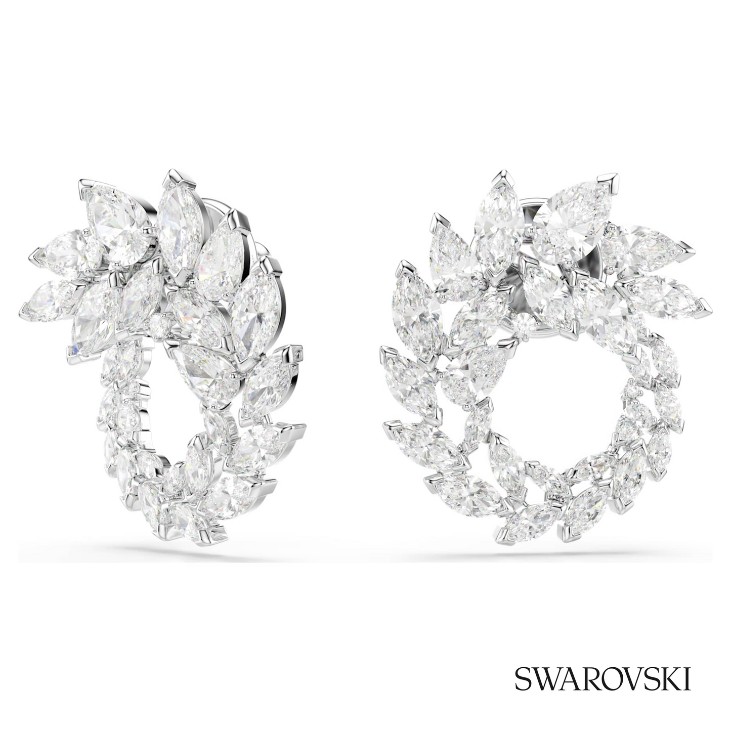 Swarovski Mesmera hoop earrings, Marquise cut, White – item 5748008 image 5