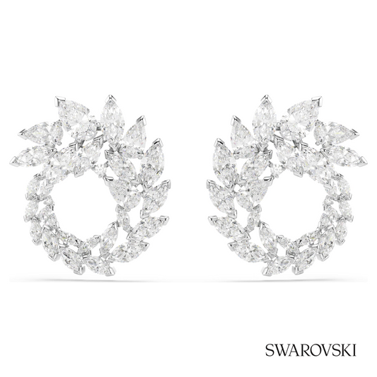 Swarovski Mesmera hoop earrings, Marquise cut, White – item 5748008