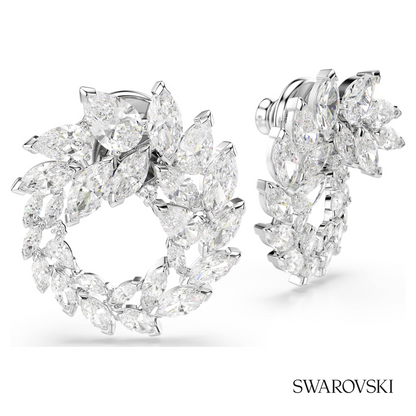 Swarovski Mesmera hoop earrings, Marquise cut, White – item 5748008 image 3