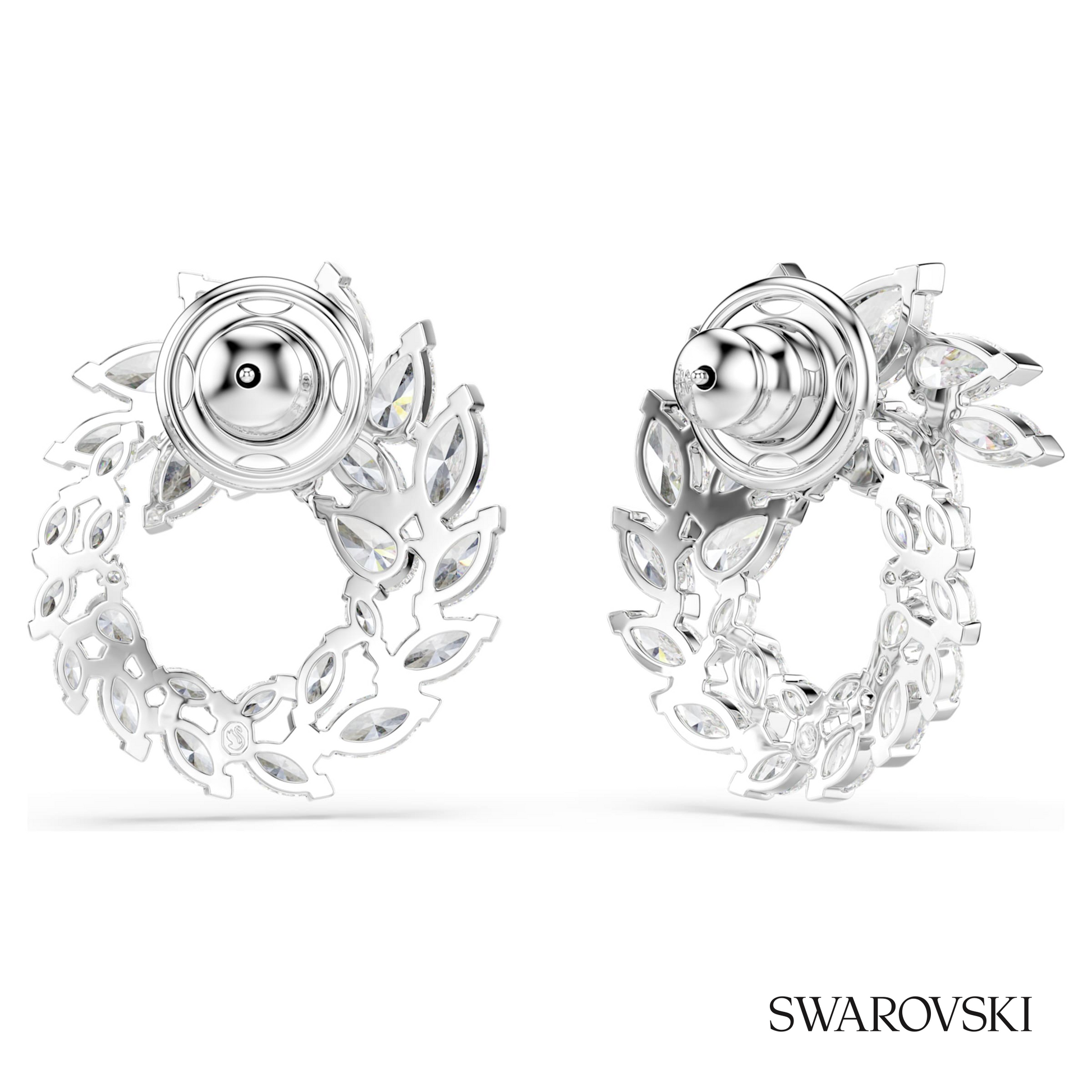 Swarovski Mesmera hoop earrings, Marquise cut, White – item 5748008 image 4