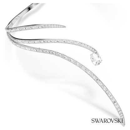 Vienna necklace, Mixed cuts, White, Rhodium plated – item 5749067 – view 2