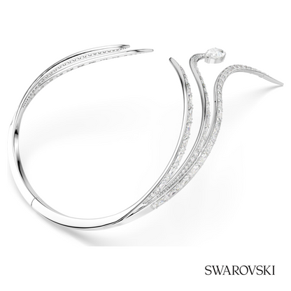 Vienna necklace, Mixed cuts, White, Rhodium plated – item 5749067 – view 4
