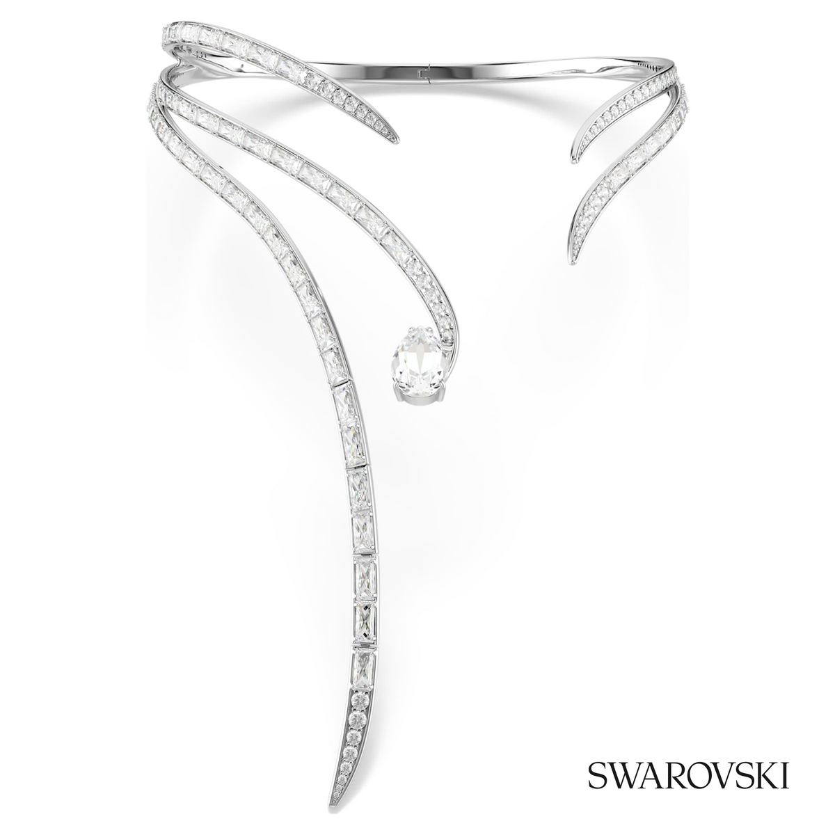 Vienna necklace, Mixed cuts, White, Rhodium plated – item 5749067