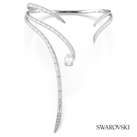 Vienna necklace, Mixed cuts, White, Rhodium plated – item 5749067