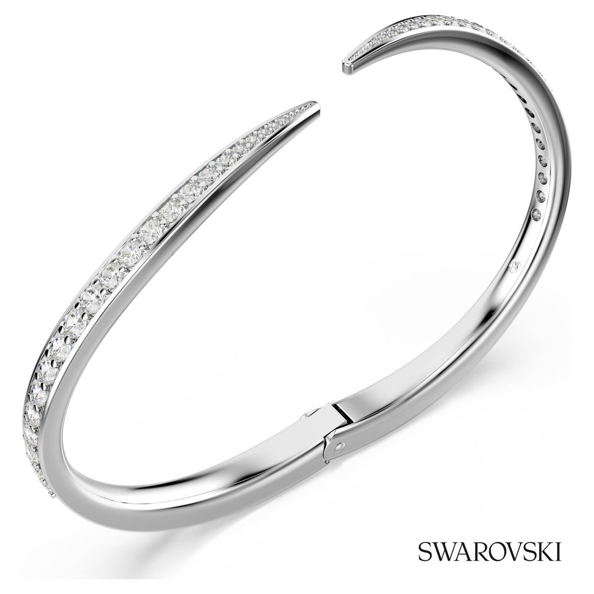 Vienna bangle, Round cut, Swan, White, Rhodium plated – item 5749200 – view 3
