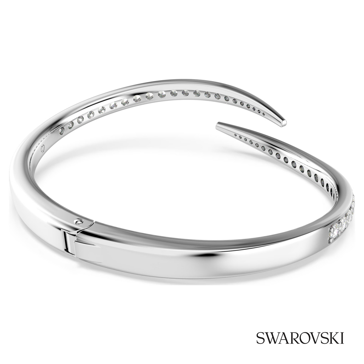 Vienna bangle, Round cut, Swan, White, Rhodium plated – item 5749200 – view 4