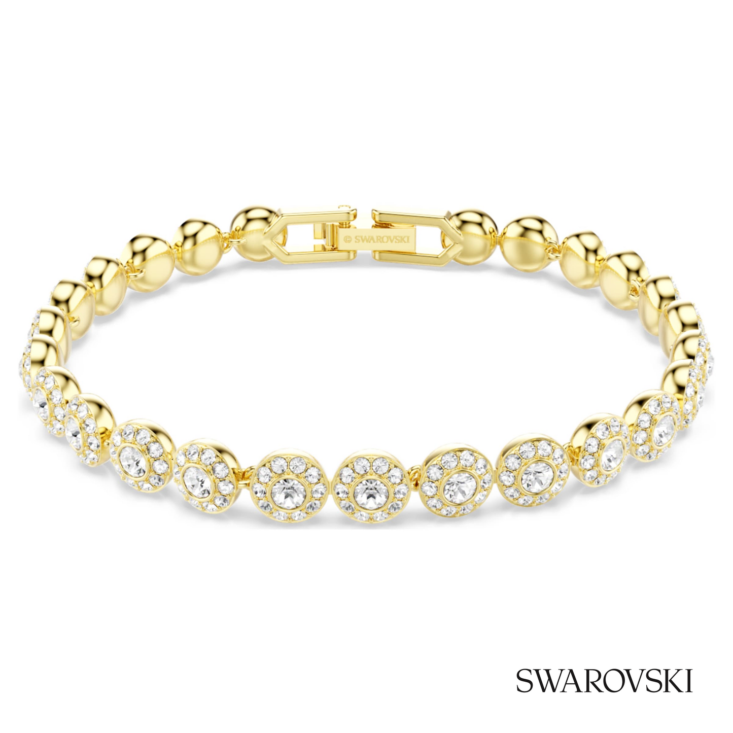 Swarovski Una Angelic bracelet, Round cut, White, 18K gold – item 5749386 image 5