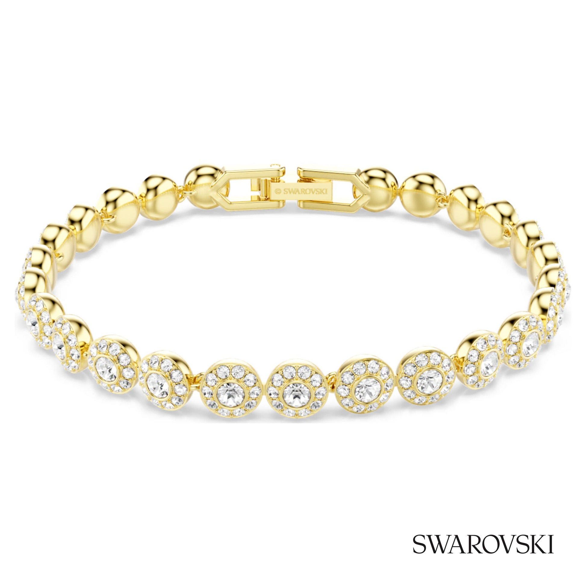 Swarovski Una Angelic bracelet, Round cut, White, 18K gold – item 5749386 image 5