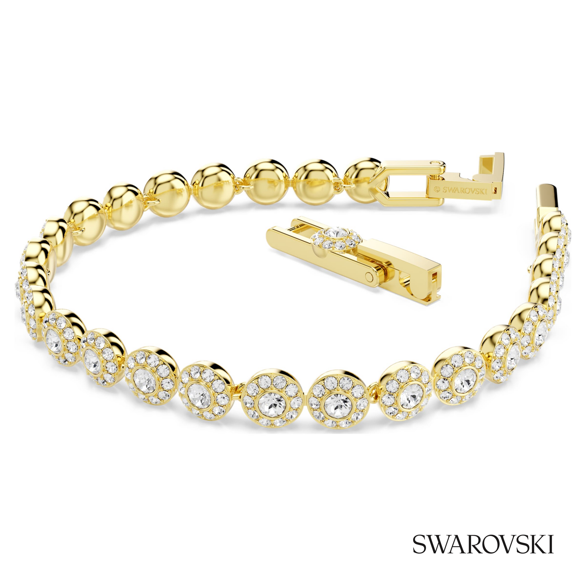 Swarovski Una Angelic bracelet, Round cut, White, 18K gold – item 5749386 image 4