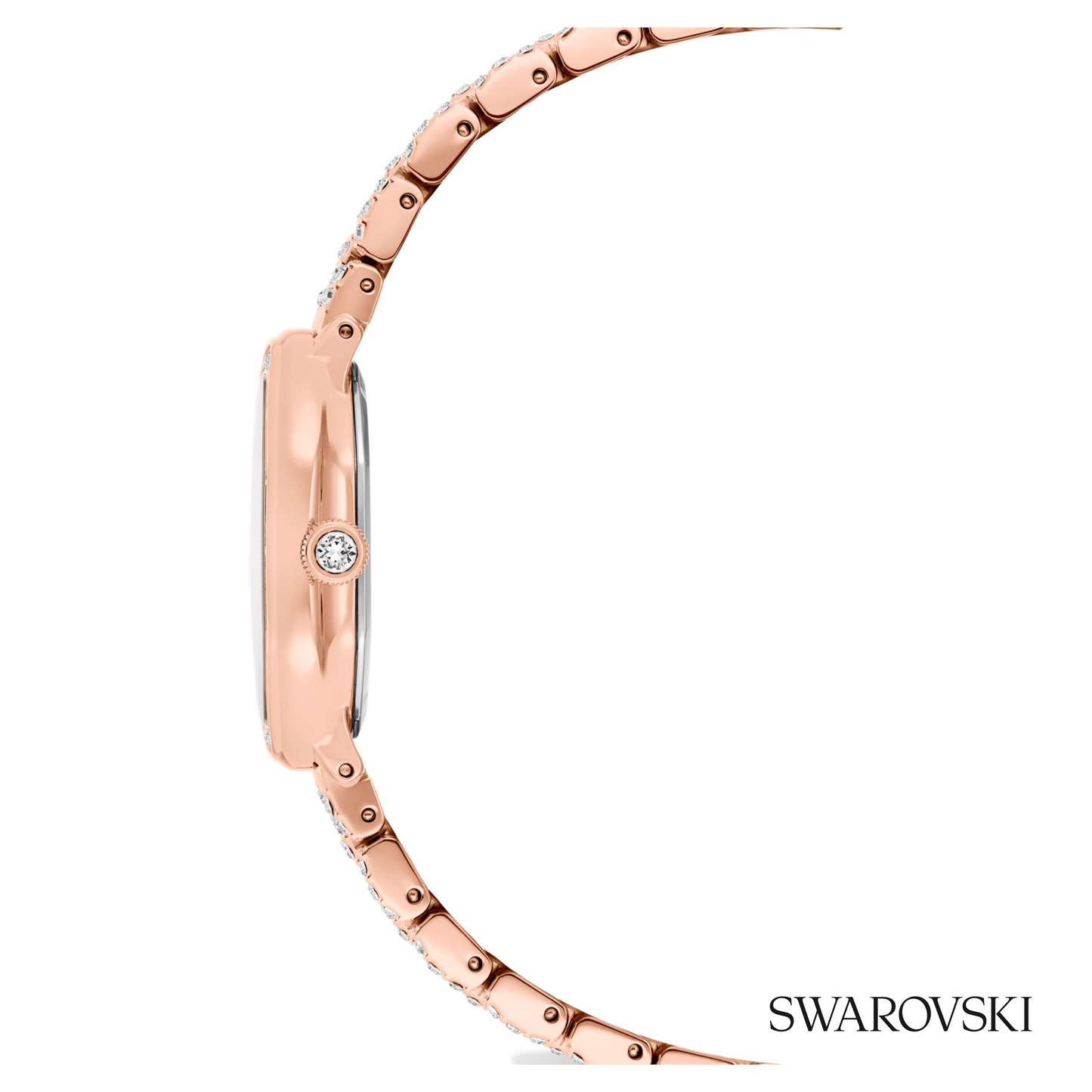 Dextera octagon watch, Swiss Made, Metal bracelet, Rose gold tone