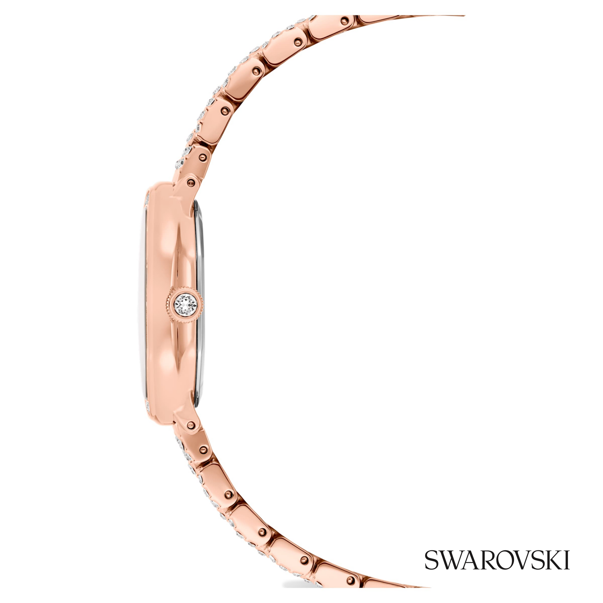Dextera octagon watch, Swiss Made, Metal bracelet, Rose gold tone