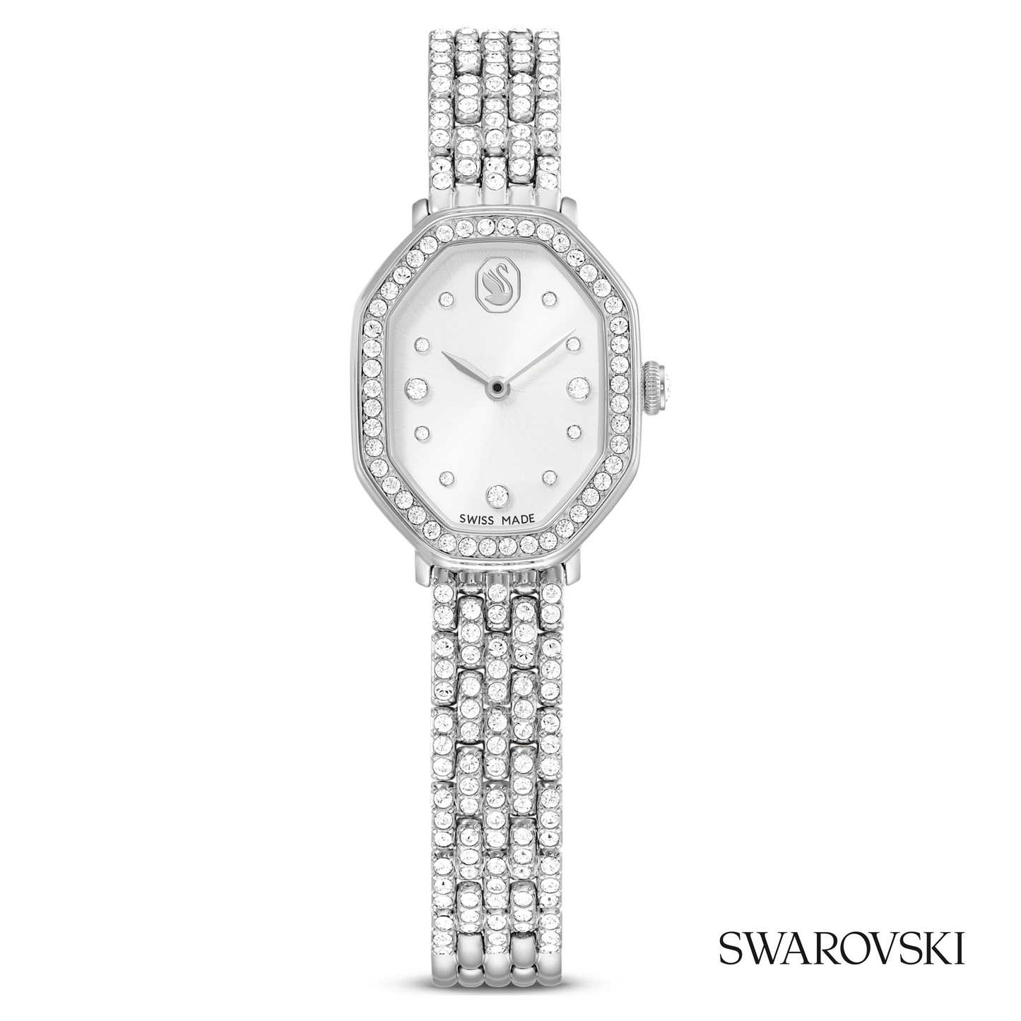 Dextera octagon watch, Swiss Made, Metal bracelet