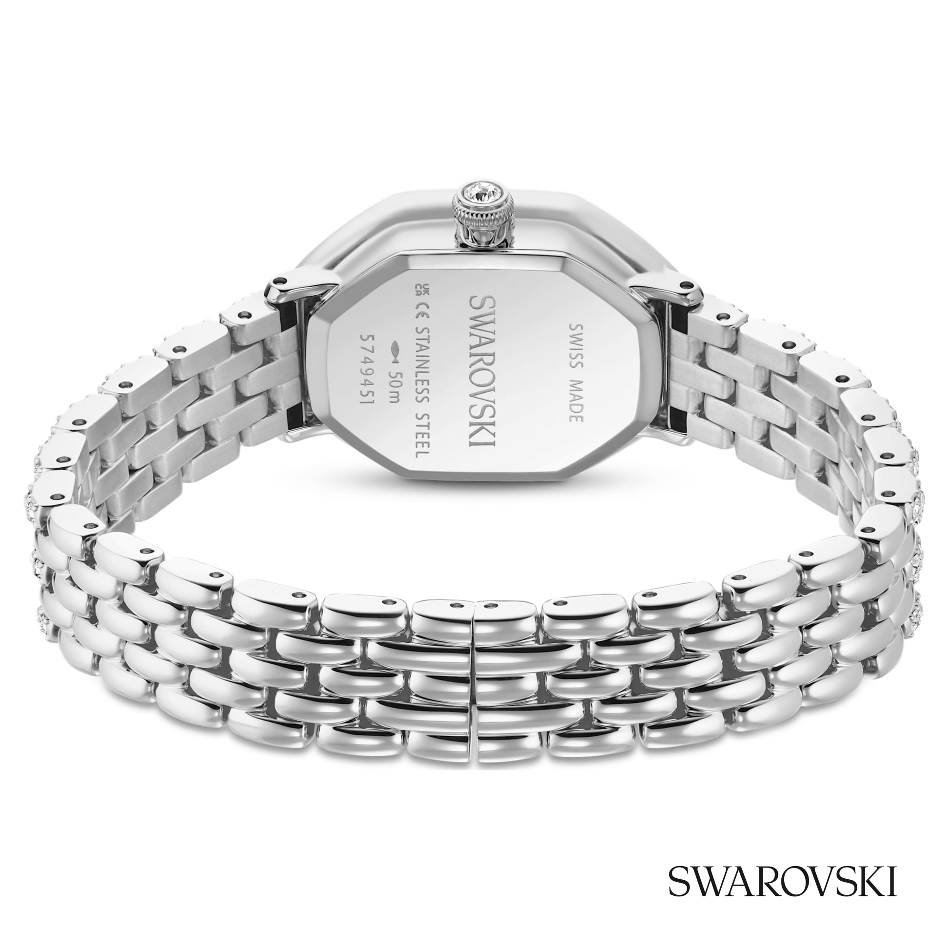 Dextera octagon watch, Swiss Made, Metal bracelet