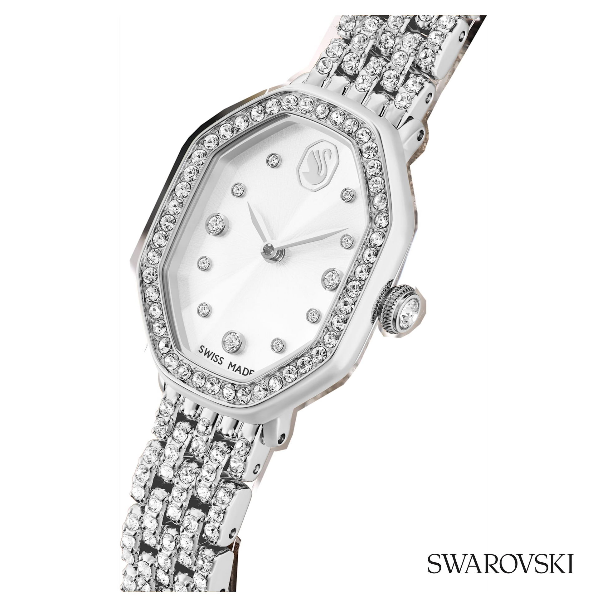 Dextera octagon watch, Swiss Made, Metal bracelet