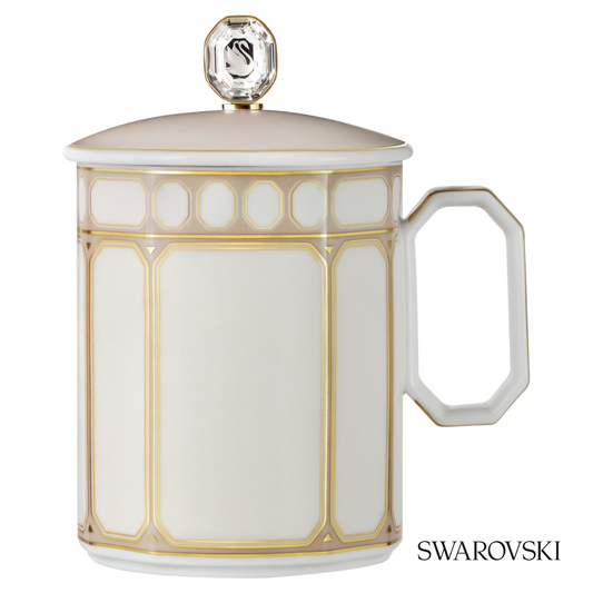 Swarovski Signum mug with lid, Beige – item 5750245