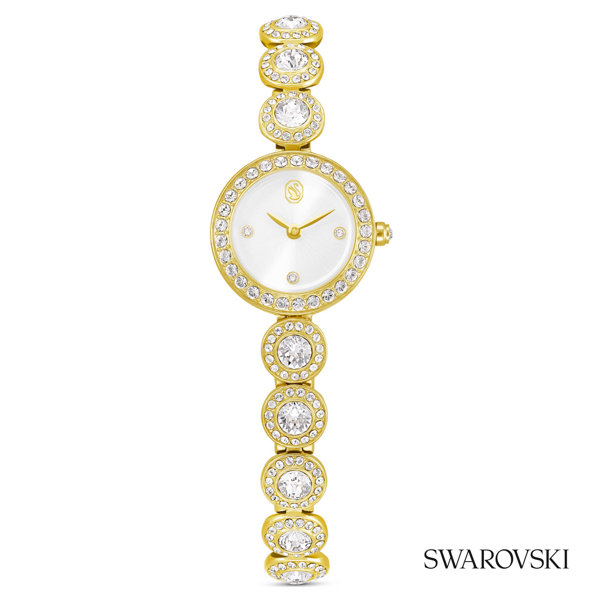 Una Angelic watch, Crystal bracelet, Gold tone