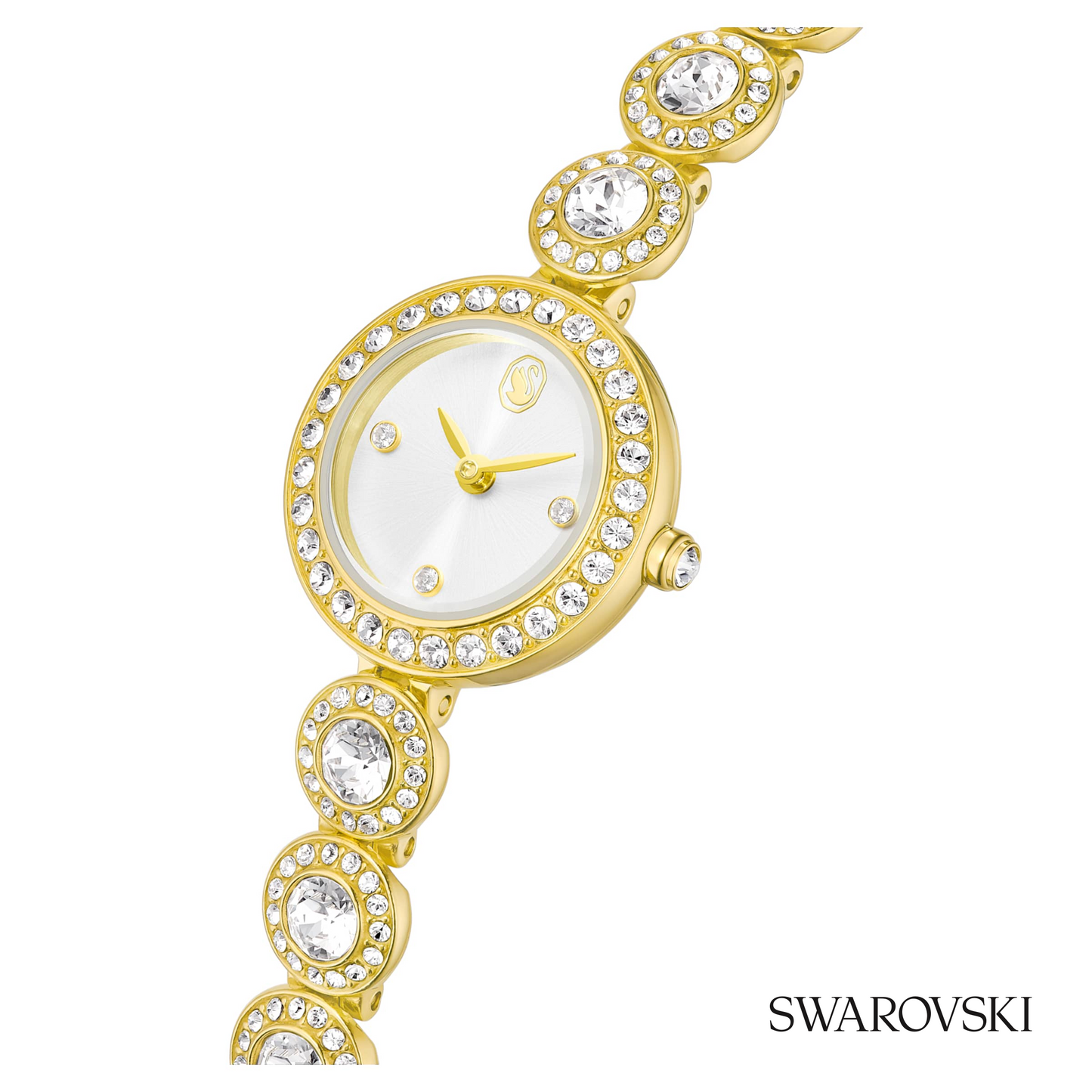 Una Angelic watch, Crystal bracelet, Gold tone
