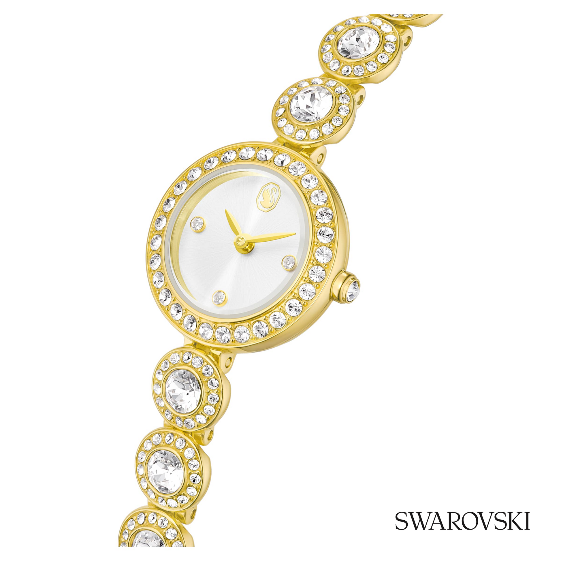 Una Angelic watch, Crystal bracelet, Gold tone