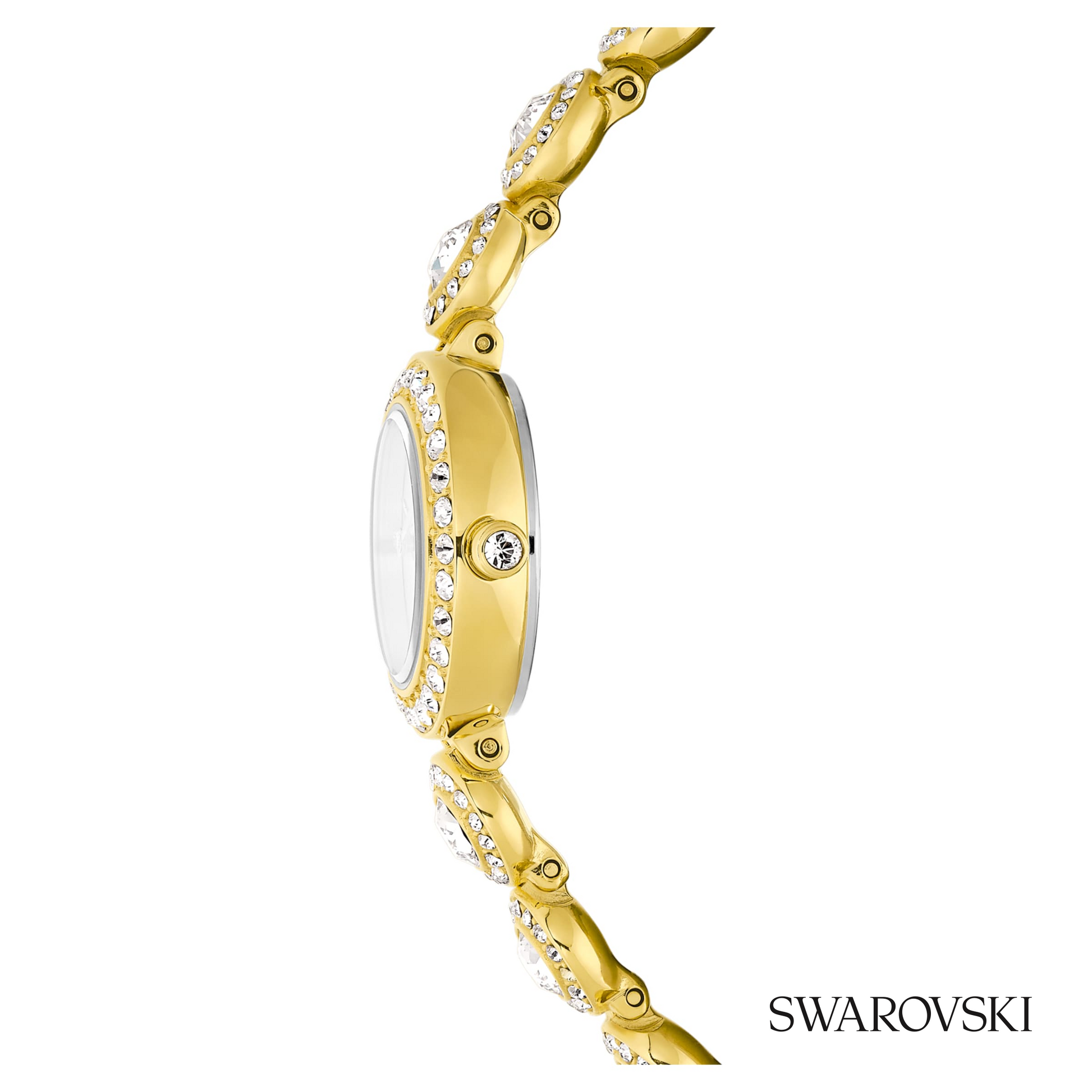 Una Angelic watch, Crystal bracelet, Gold tone