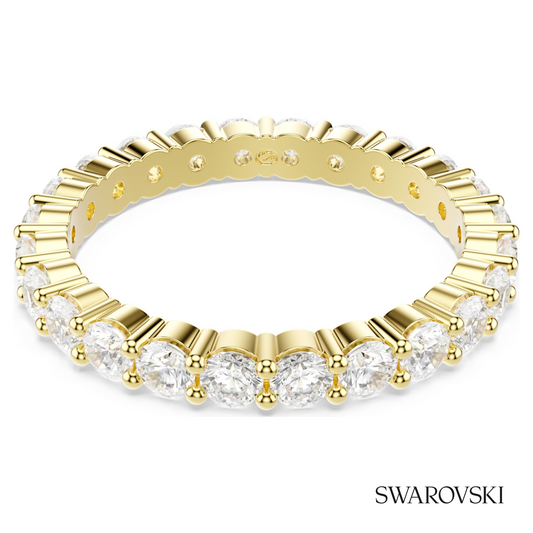 Matrix Vittore band ring, Round cut, White, 18K gold finish – item 5750615
