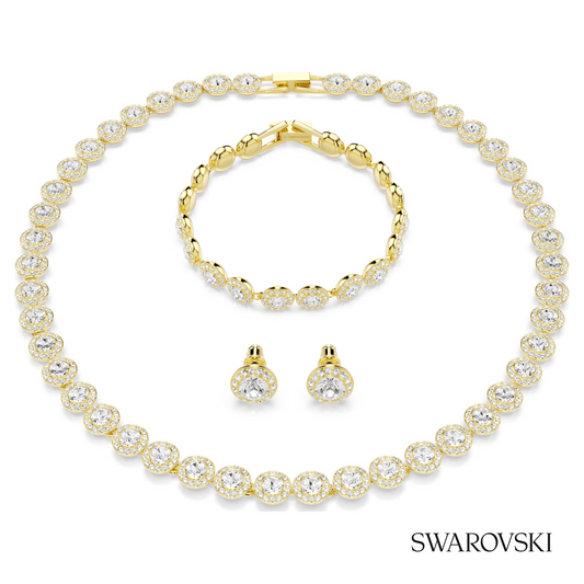 Una Angelic set, Set (3), Round cut, White, 18K gold finish – item 5750619