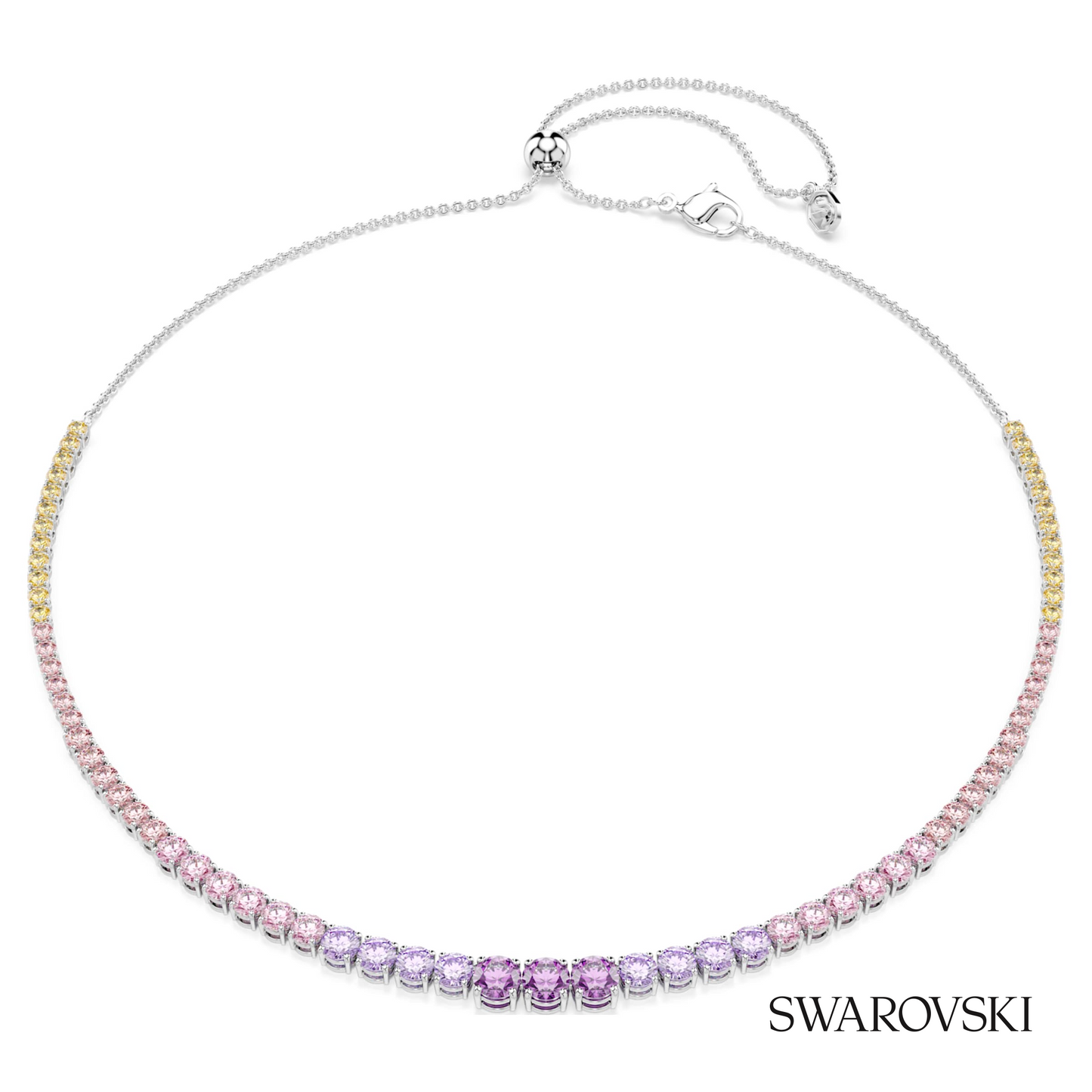 Swarovski Matrix necklace, Gradient of round cuts – item 5751196